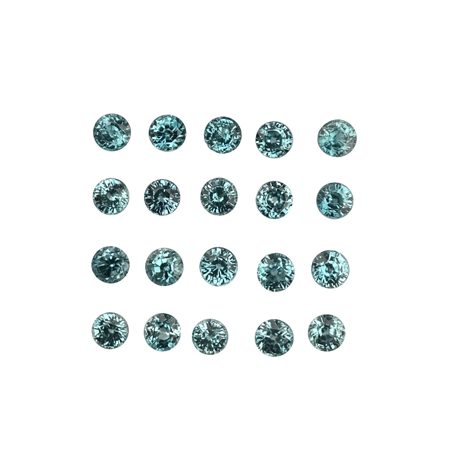 5mm Round Medium Blue Blue Zircon