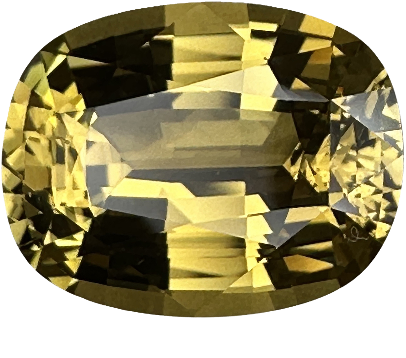 9.64ct Cushion Yellow-Green Crysoberyl