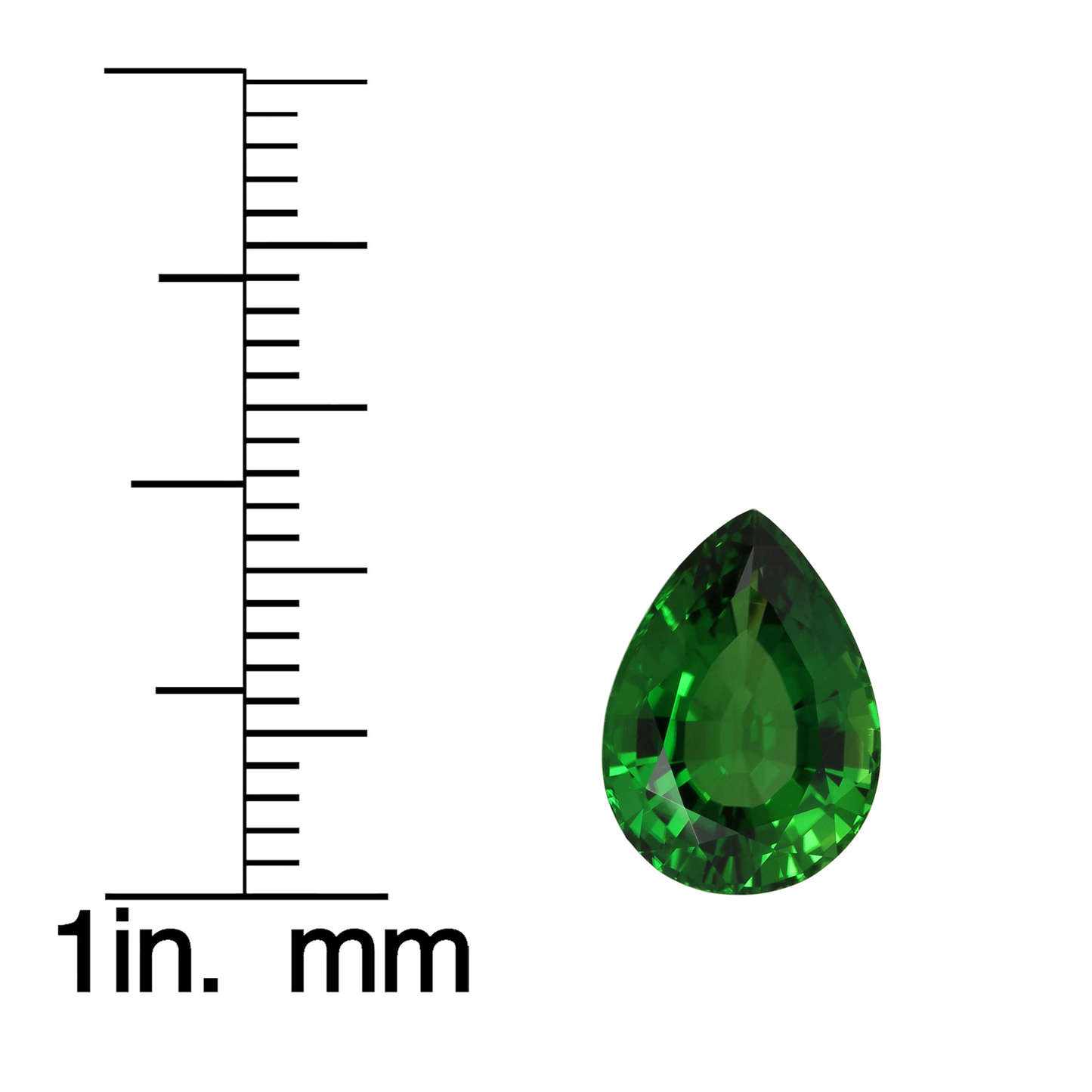 4.04ct Pear Shape Fine Green Chrome Tourmaline