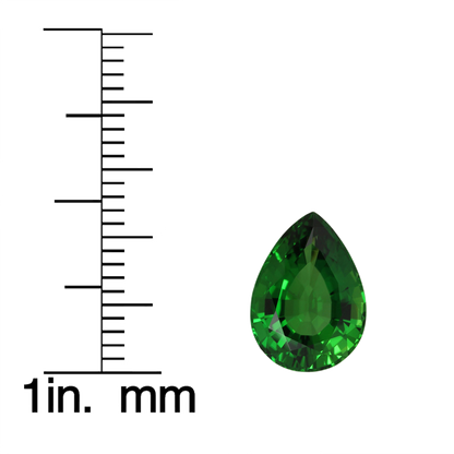 4.04ct Pear Shape Fine Green Chrome Tourmaline