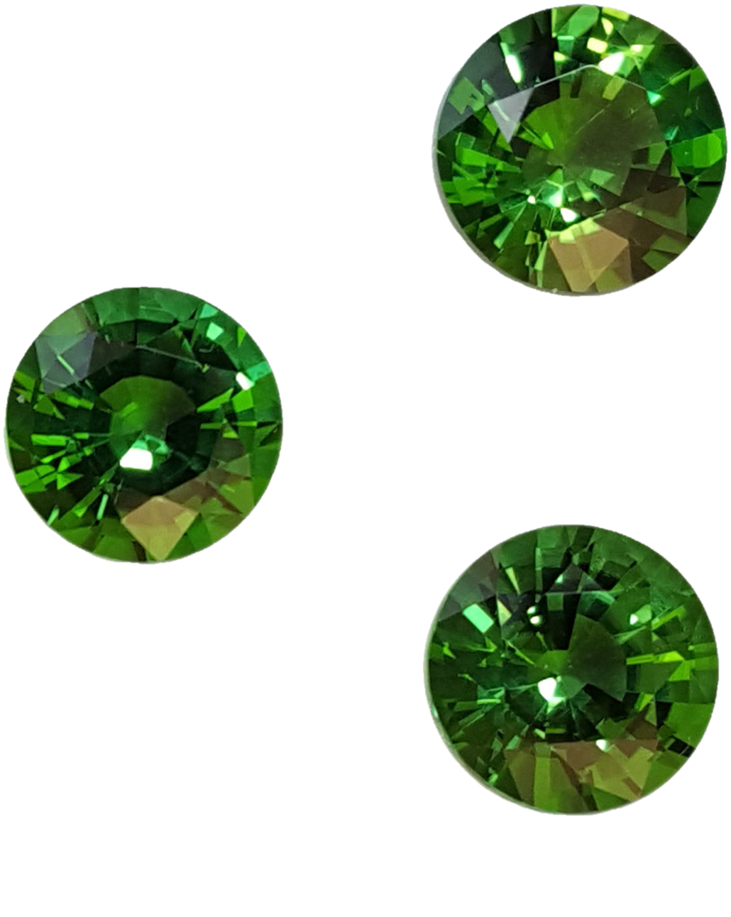 7.5mm Round Fine Green Chrome Tourmaline Pair