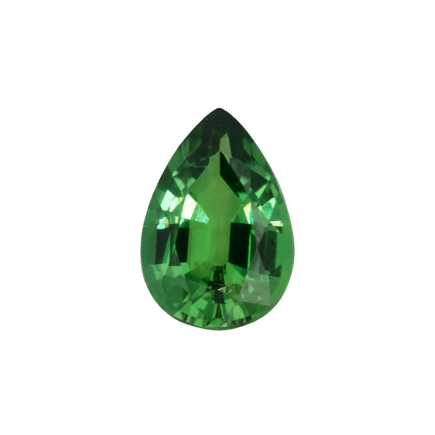 1.36ct Pear Shape Medium Green Chrome Tourmaline