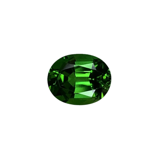 1.35ct Oval Gem Quality - Fine Intense Green Chrome Tourmaline