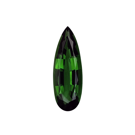 8.01ct Pear Shape Gem Quality - Fine Intense Green Chrome Tourmaline