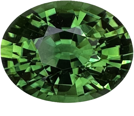 7.35ct Oval Medium Green Chrome Tourmaline