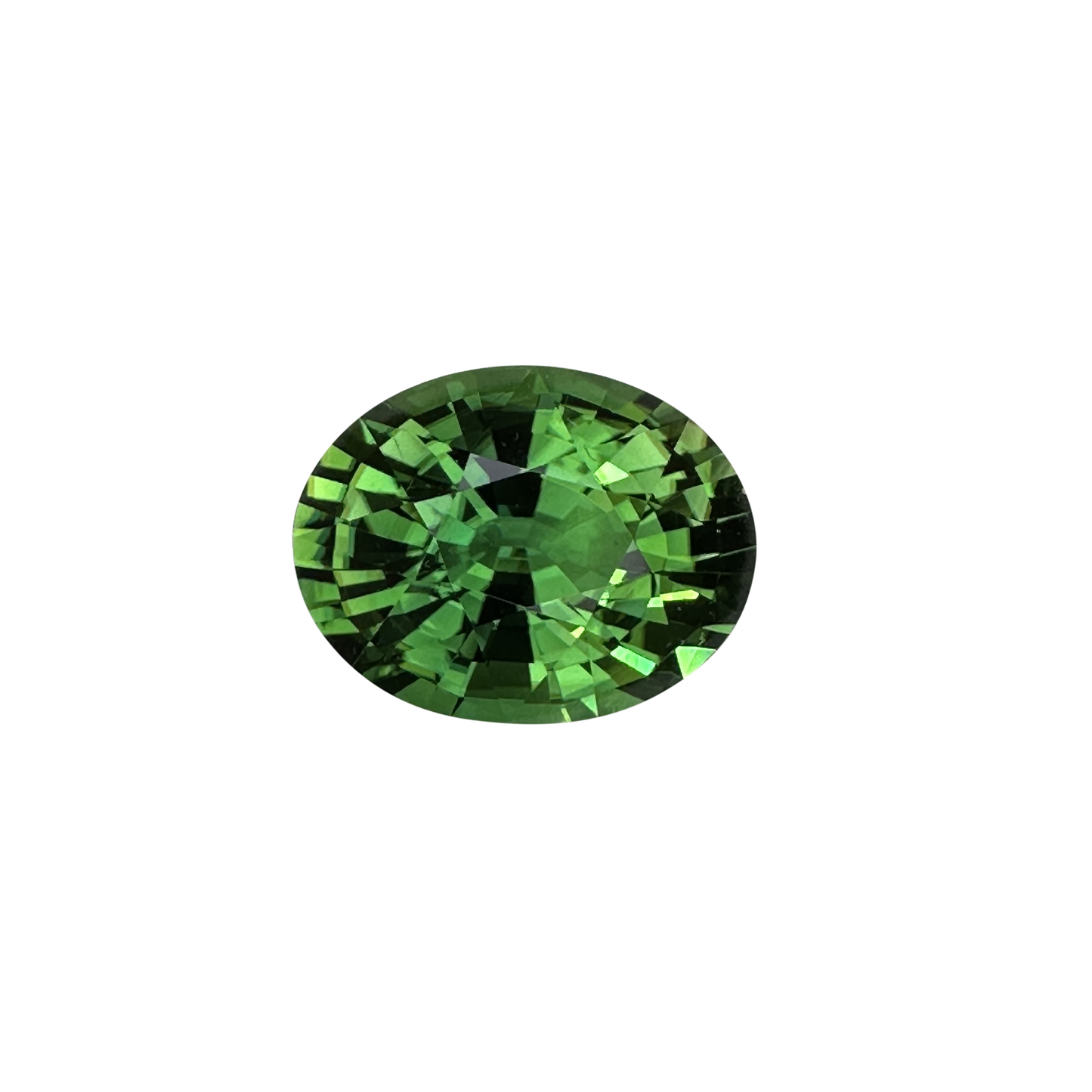 7.35ct Oval Medium Green Chrome Tourmaline