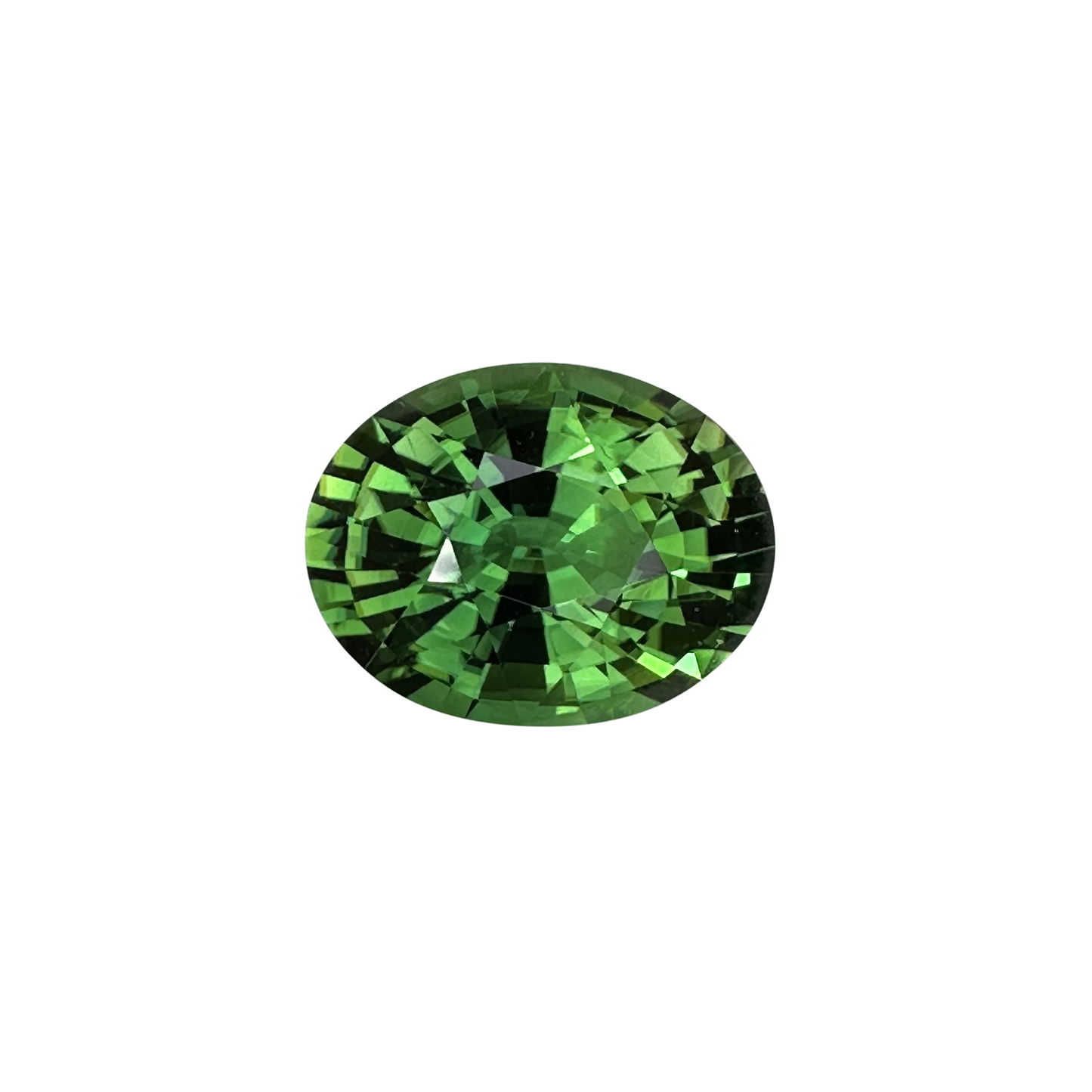 7.35ct Oval Medium Green Chrome Tourmaline