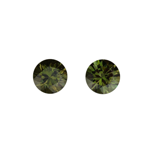 7mm Round Demantoid Pair