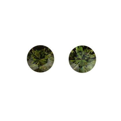 7mm Round Demantoid Pair