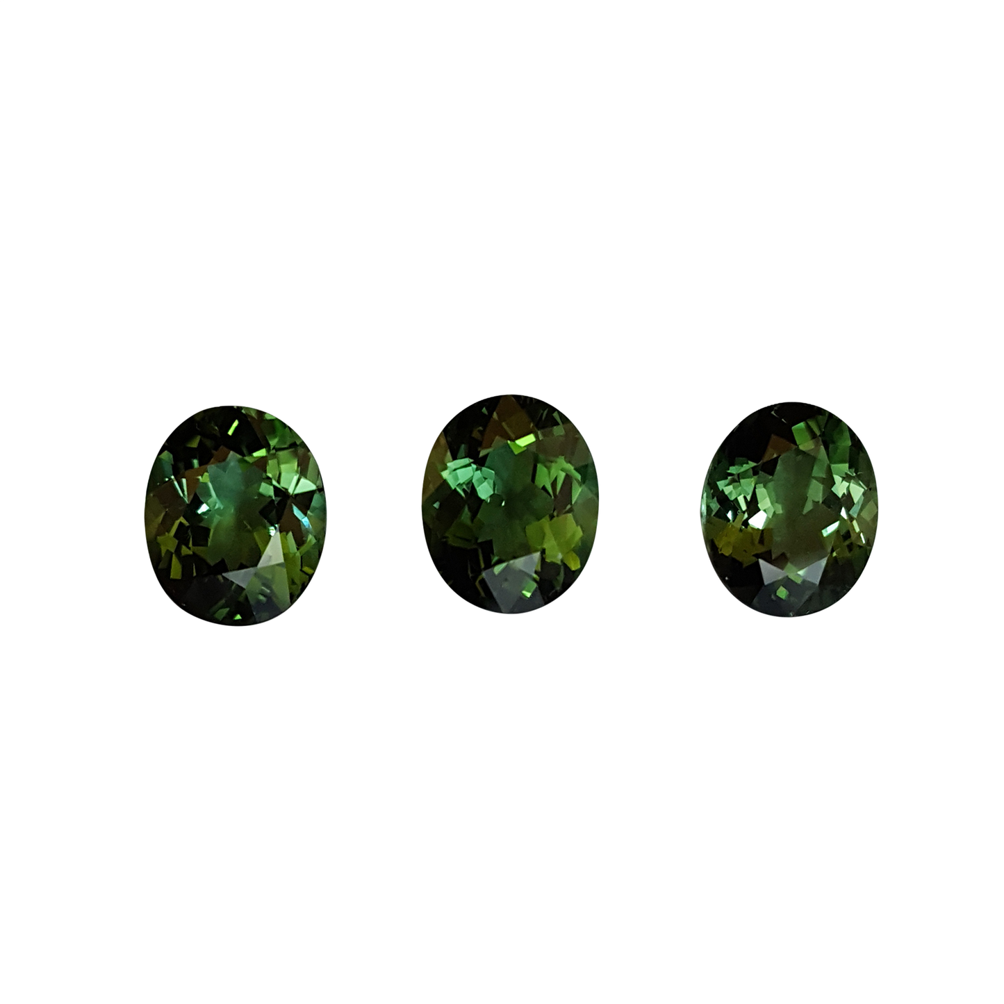 11x9mm Oval Mint Green Tourmaline Set