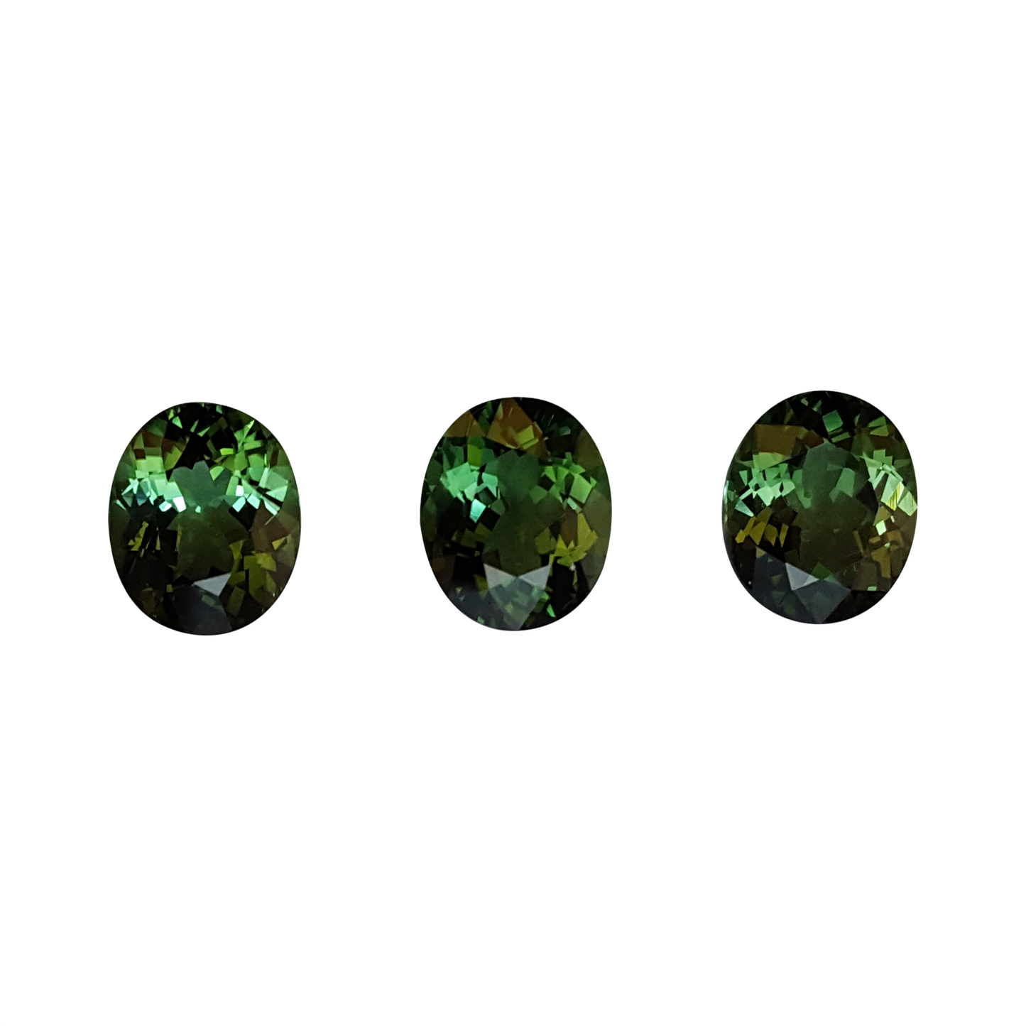 11x9mm Oval Mint Green Tourmaline Set