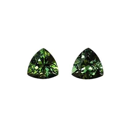 10mm Trillion Mint Green Tourmaline Pair