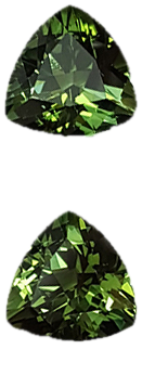 10mm Trillion Mint Green Tourmaline Pair