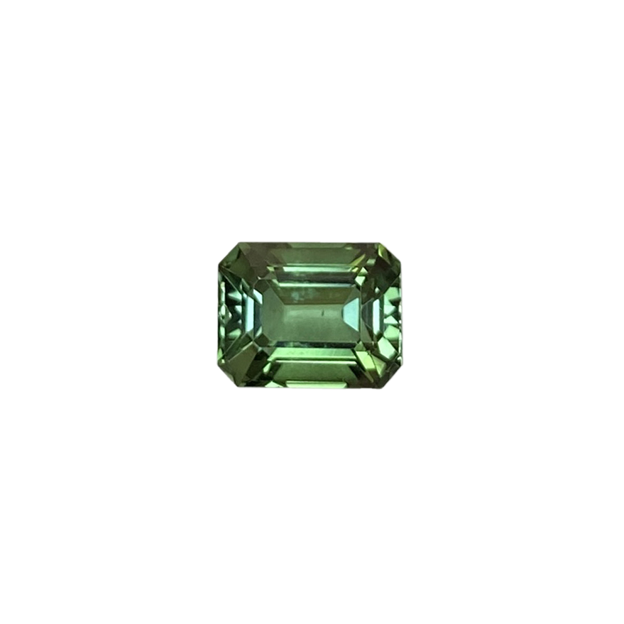 9x7mm Emerald Cut Green Tourmaline