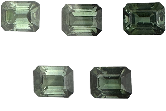 9x7mm Emerald Cut Green Tourmaline