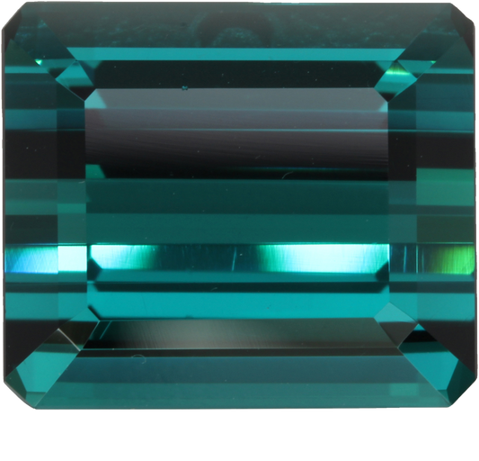 29.53ct Emerald Cut DB Color Indicolite Tourmaline Set