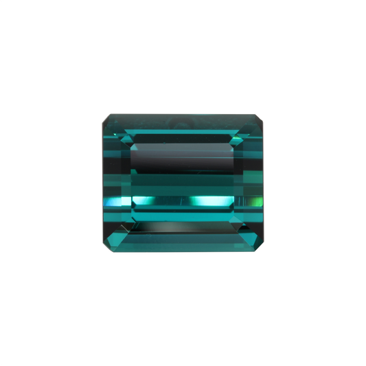29.53ct Emerald Cut DB Color Indicolite Tourmaline Set