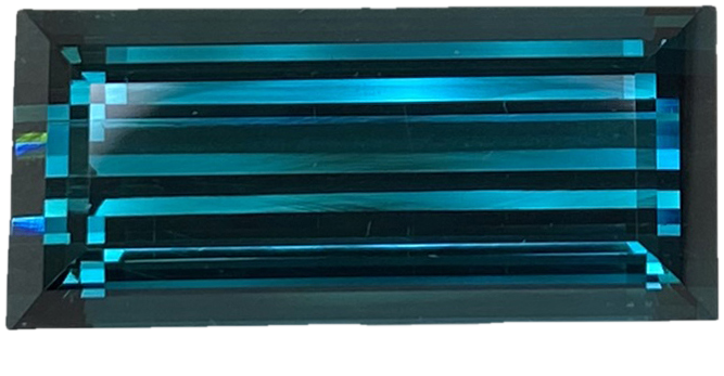 26.1ct Baguette DB Color Indicolite Tourmaline