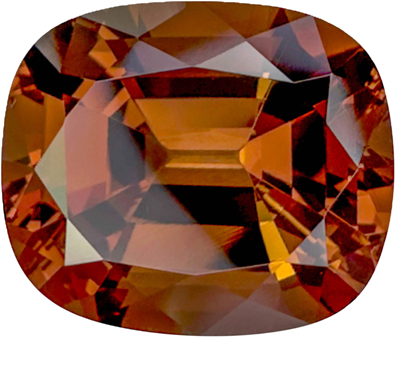 12.92ct Cushion Peach Malaya Garnet