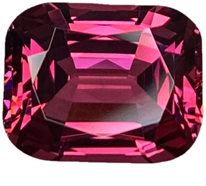 6.13ct Cushion Peach Malaya Garnet