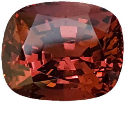 5.81ct Cushion Peach Malaya Garnet