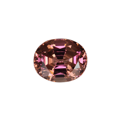 7.65ct Oval Peach Malaya Garnet