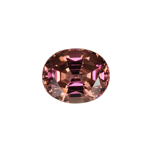 7.65ct Oval Peach Malaya Garnet
