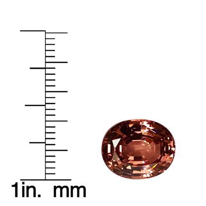 7.65ct Oval Peach Malaya Garnet