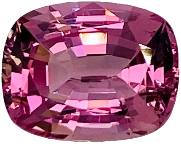 5.12ct Cushion Peach Malaya Garnet