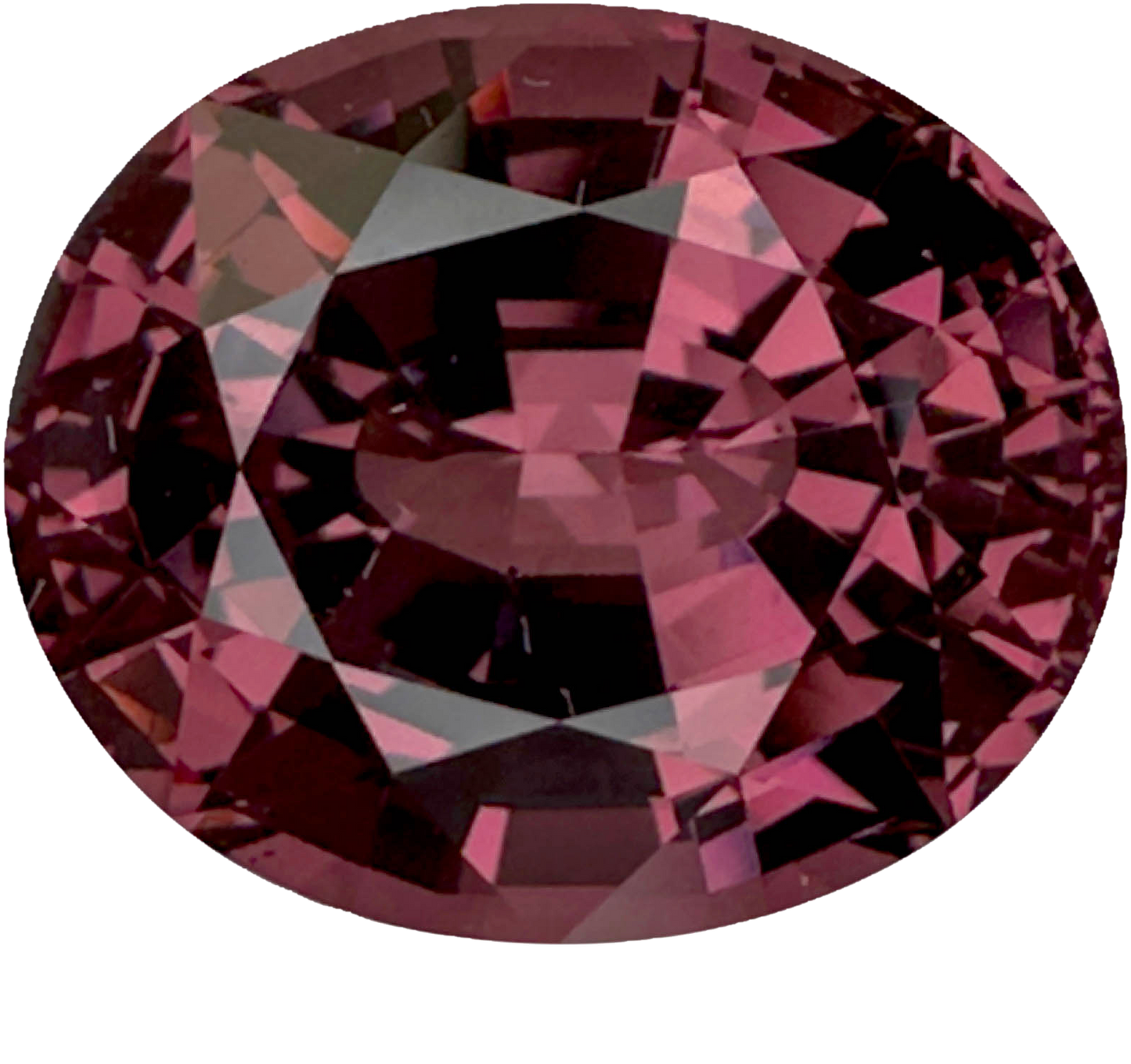 8.73ct Oval Burnt Pink Malaya Garnet