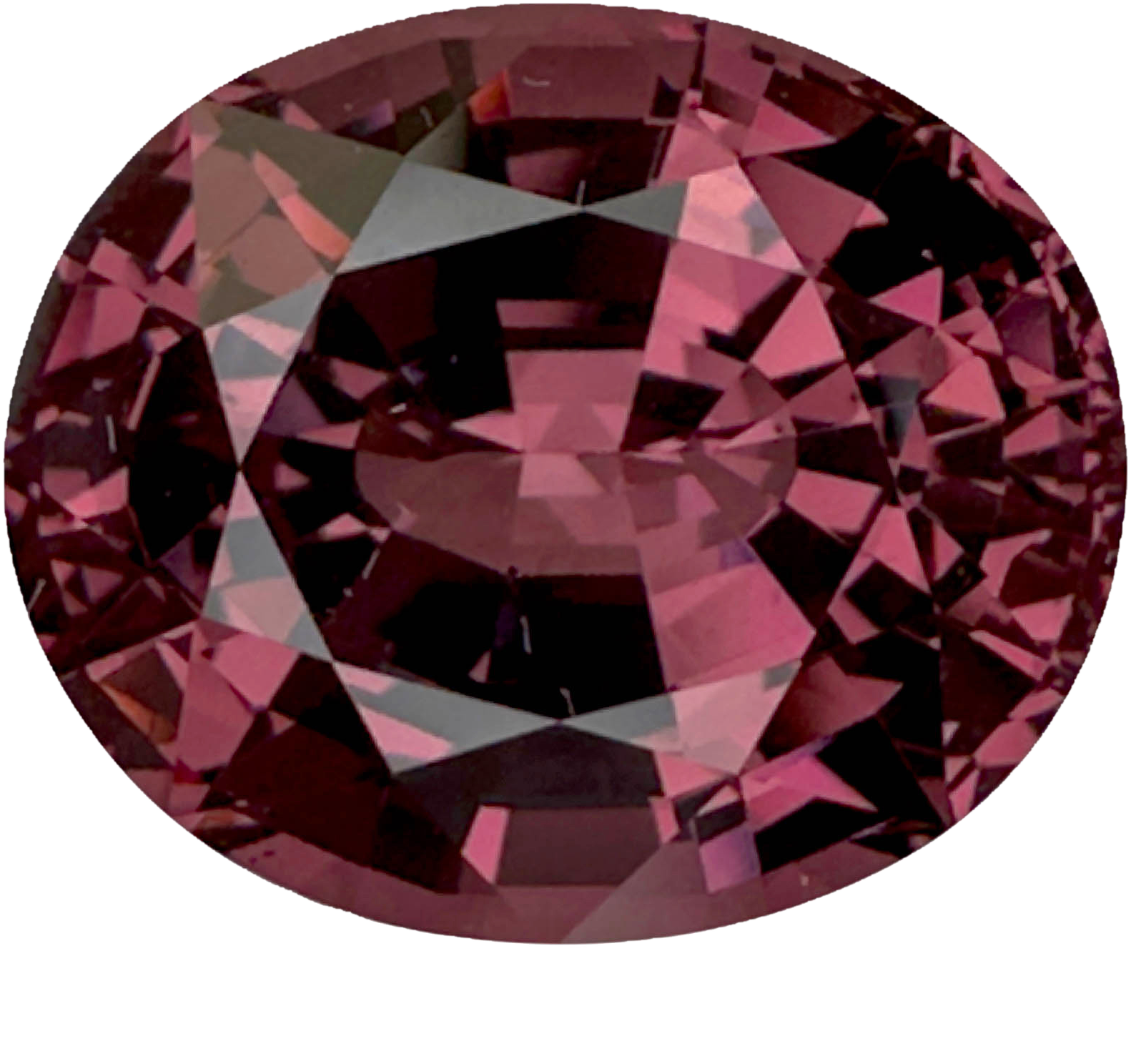 8.73ct Oval Burnt Pink Malaya Garnet