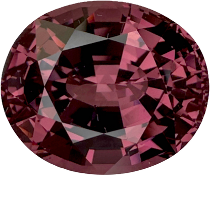 8.73ct Oval Burnt Pink Malaya Garnet