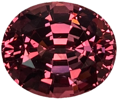 8.73ct Oval Burnt Pink Malaya Garnet