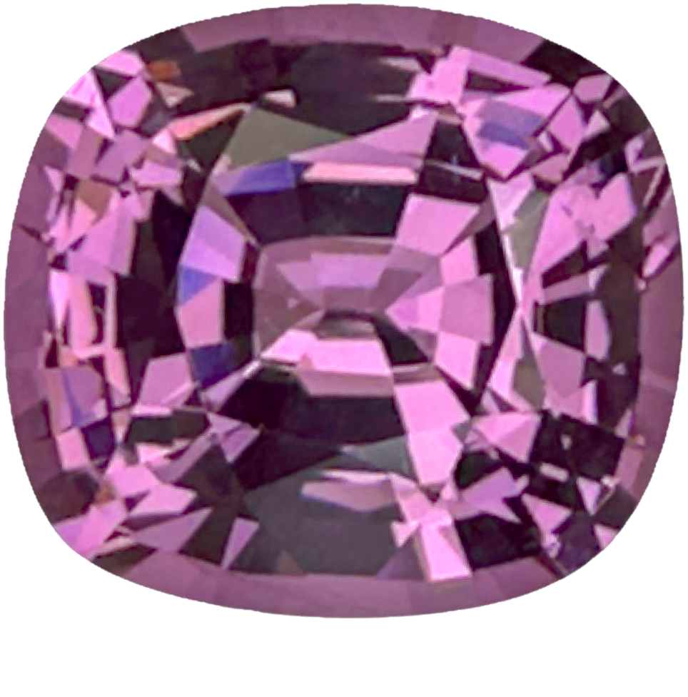 5.29ct Cushion Light Pink Malaya Garnet