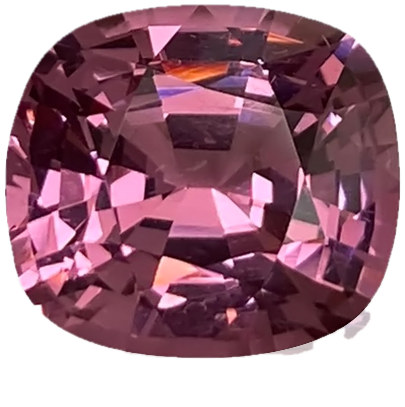 5.29ct Cushion Light Pink Malaya Garnet