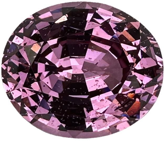 6.33ct Oval Light Pink Malaya Garnet