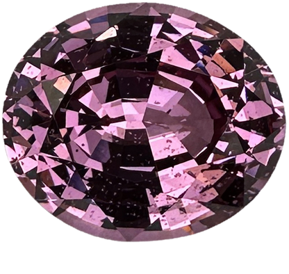 6.33ct Oval Light Pink Malaya Garnet