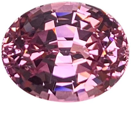 11.1x8.8mm Oval Light Peach Malaya Garnet