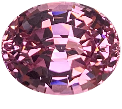 11.1x8.8mm Oval Light Peach Malaya Garnet
