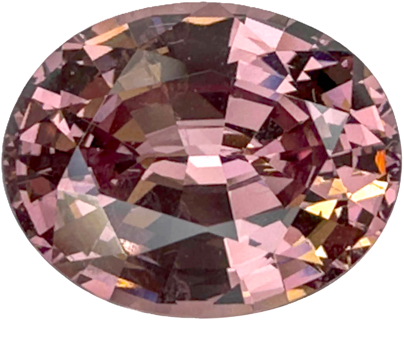 5.92ct Oval Peach Malaya Garnet