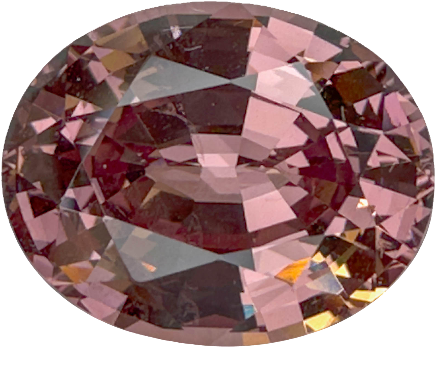 5.92ct Oval Peach Malaya Garnet