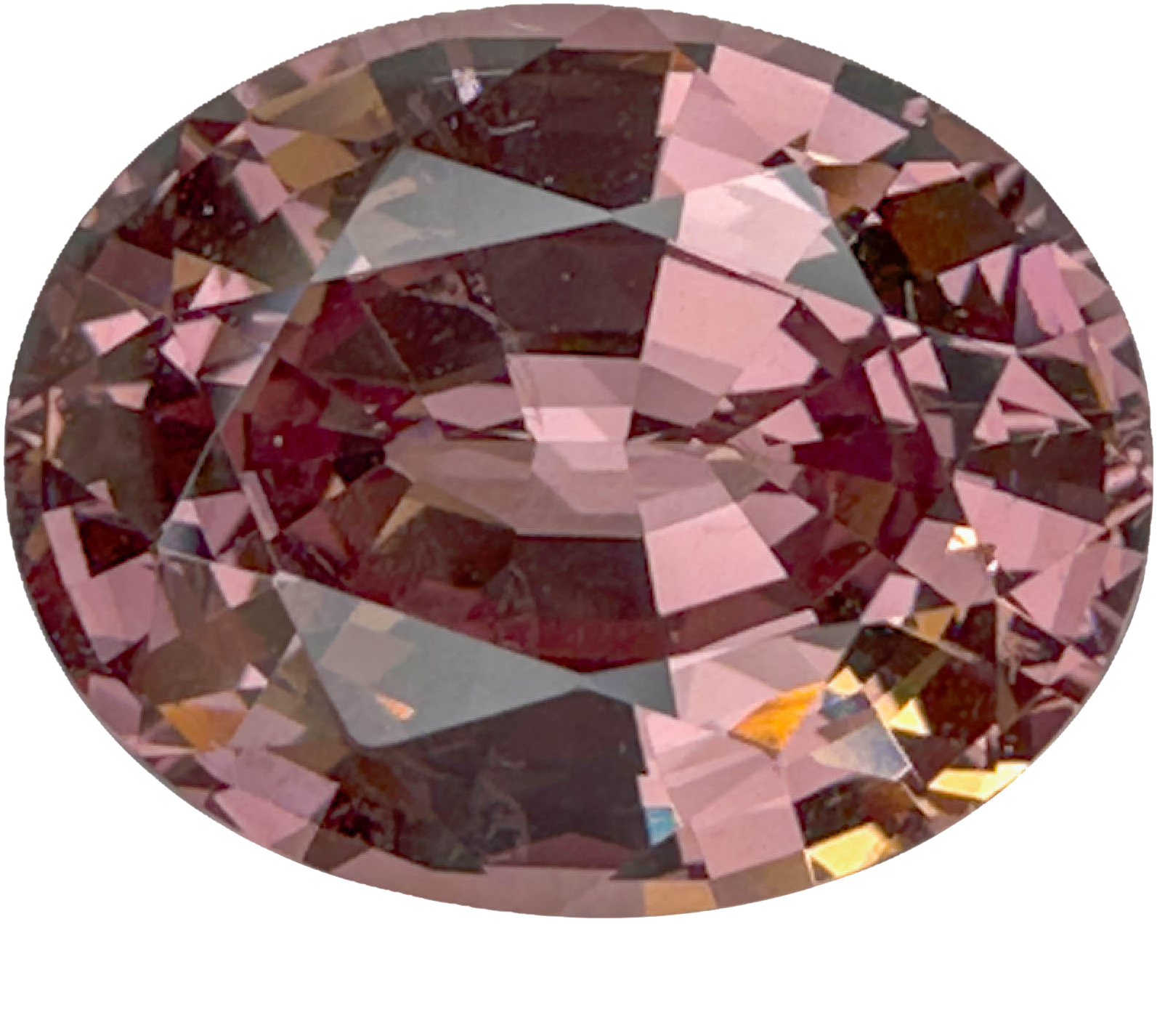 5.92ct Oval Peach Malaya Garnet