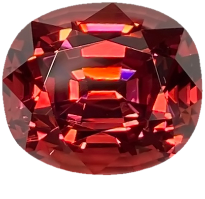10.63ct Cushion Red-Orange Malaya Garnet