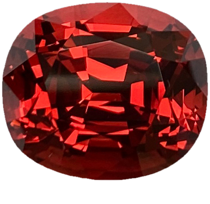 10.63ct Cushion Red-Orange Malaya Garnet