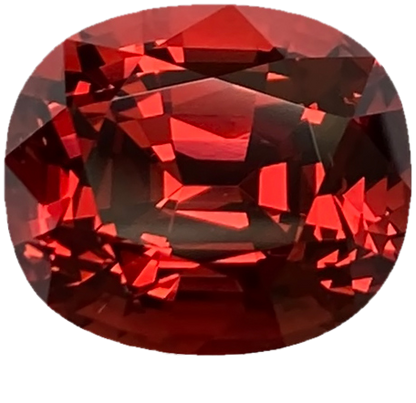 10.63ct Cushion Red-Orange Malaya Garnet