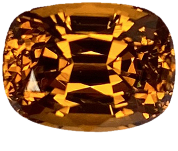 9.2x7mm Cushion Medium Orange Malaya Garnet