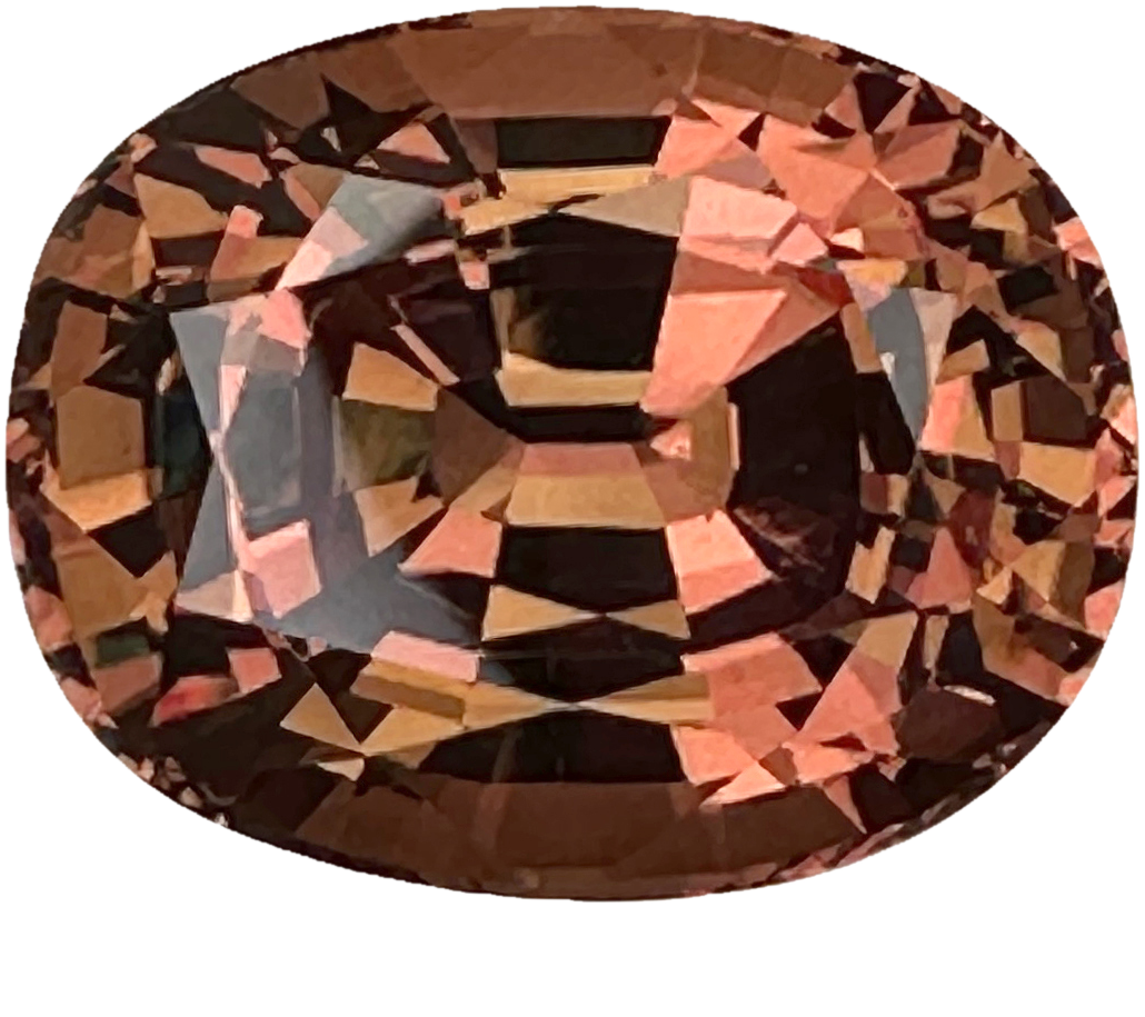 24.16ct Cushion Copper Color Change Malaya Garnet