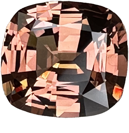 7.74ct Cushion Peach Malaya Garnet