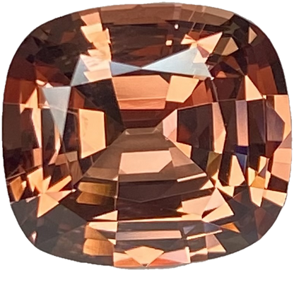 7.74ct Cushion Peach Malaya Garnet