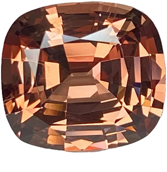 7.74ct Cushion Peach Malaya Garnet